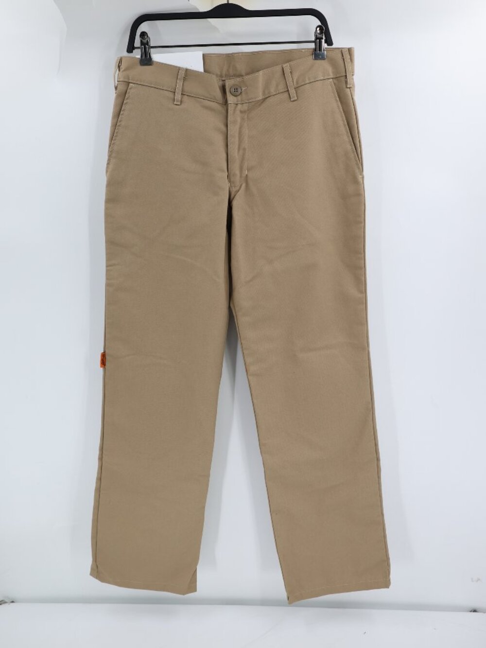 NWT Thrive Pants Mens 34 Kneeped Uniform Workwear Straight Leg Flat Front Tan